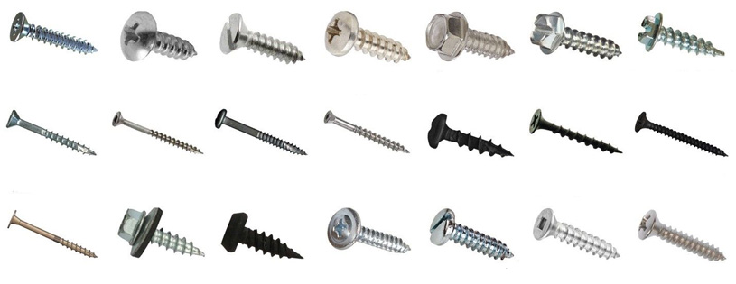различные типы саморезов