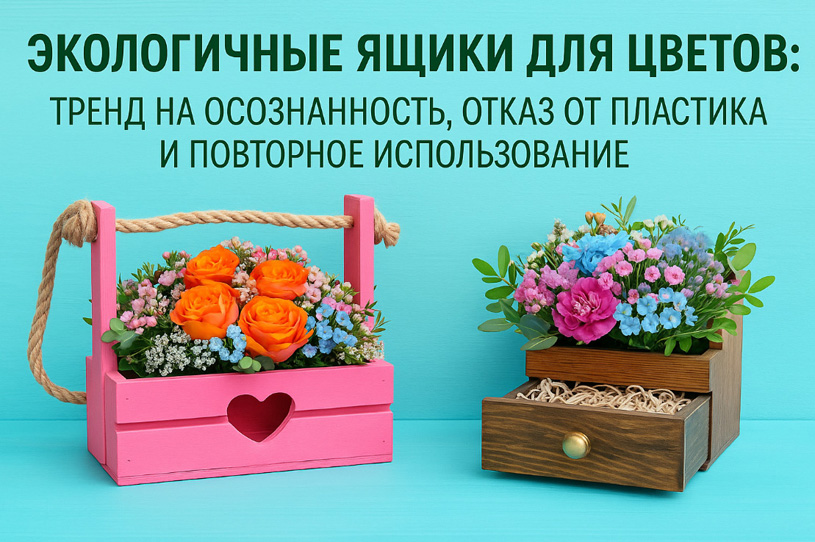 Экологичные подарочные ящики для цветов